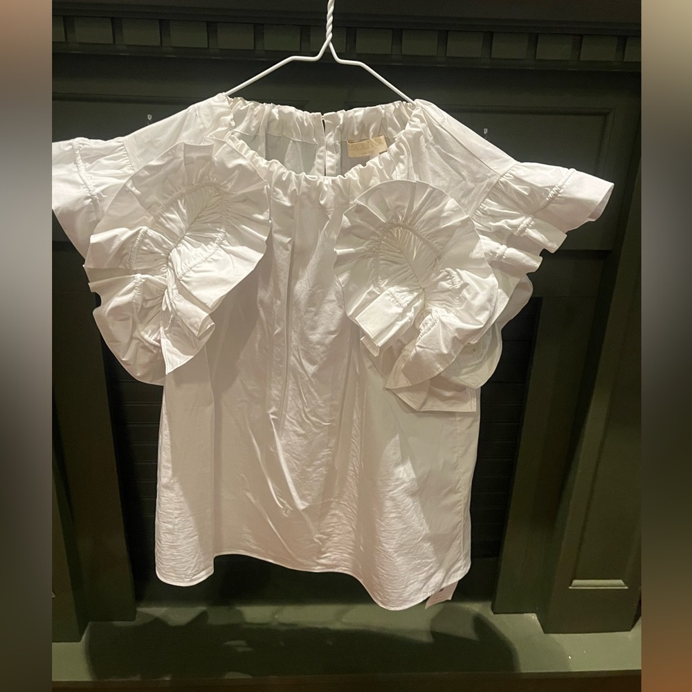 Ulla Johnson White Ruffle Blouse